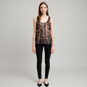 Express Sequin Tribal Sleeveless Top Small